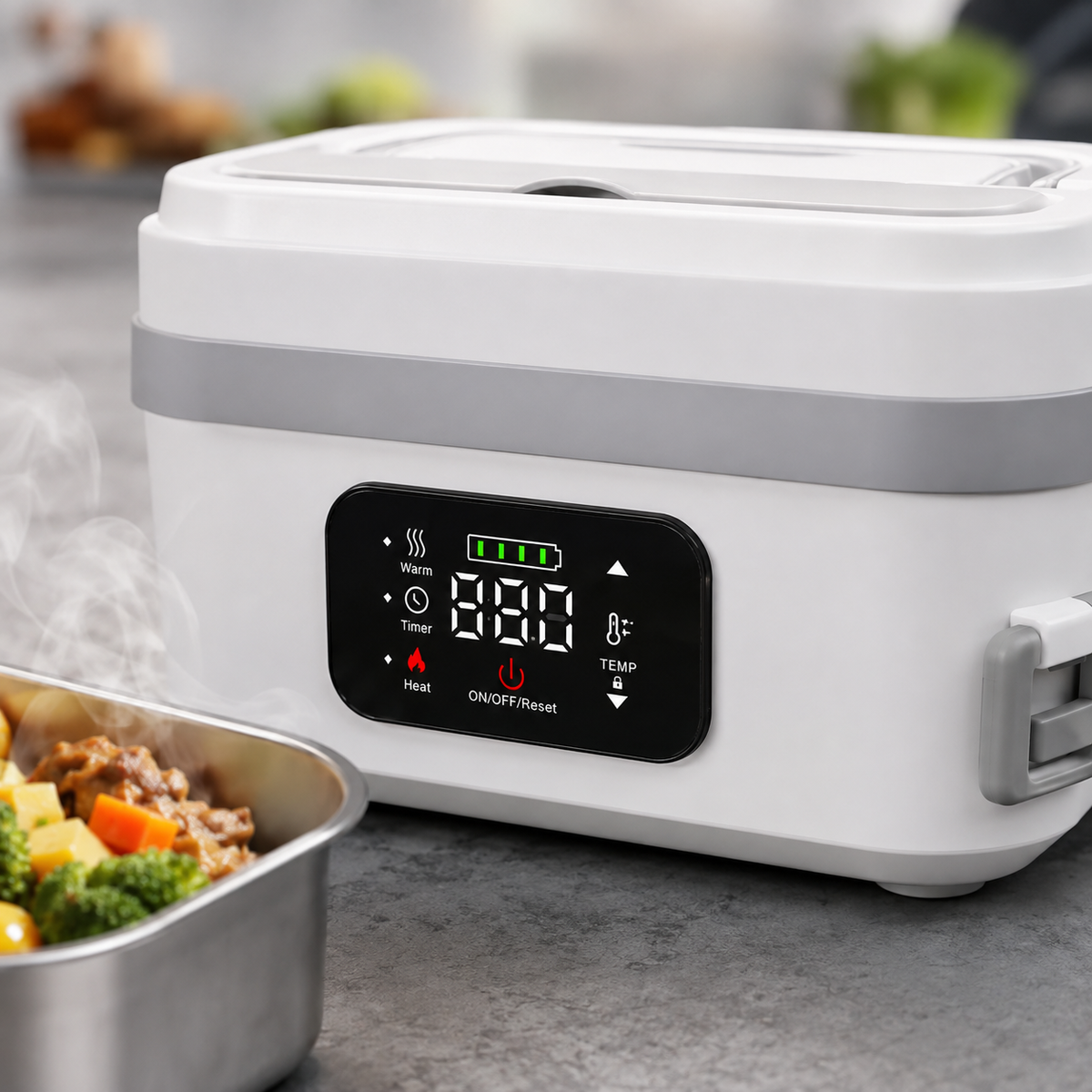 Portable Insulated Heated Lunch Box