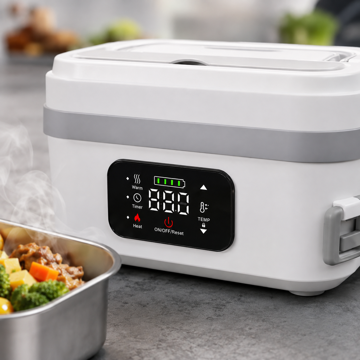 Portable Insulated Heated Lunch Box